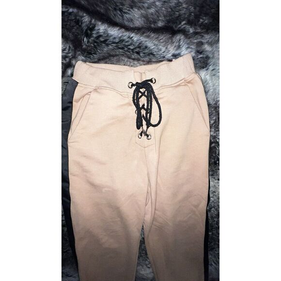 Tiger Mist Jogger Beige/Black Pacifica Lace -Up Track Pants, Size Xs - Picture 5 of 14